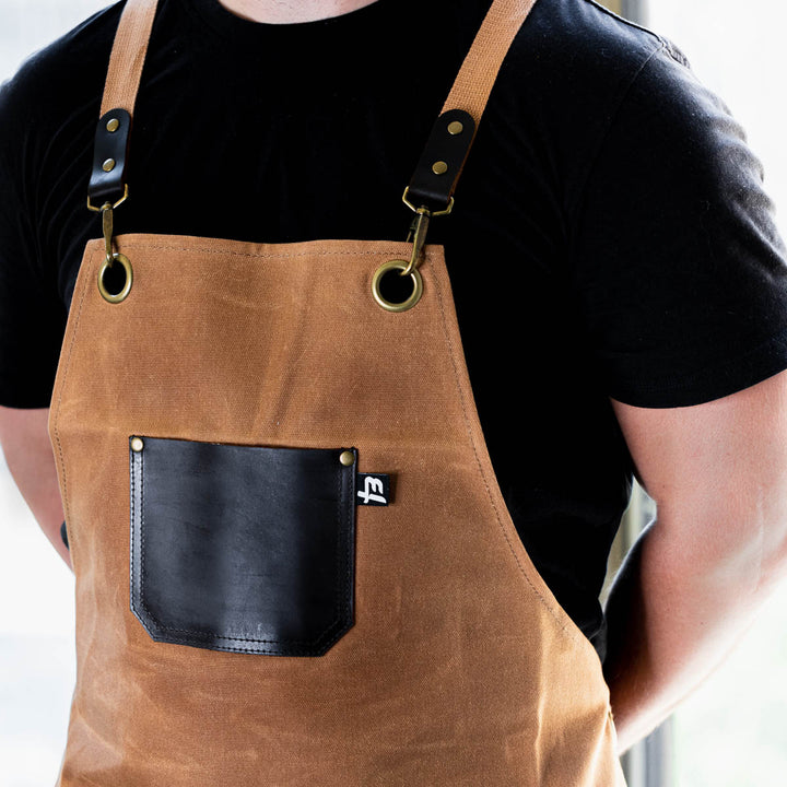 The Grill Master - BBQ Chef Apron | Leather & Waxed Canvas