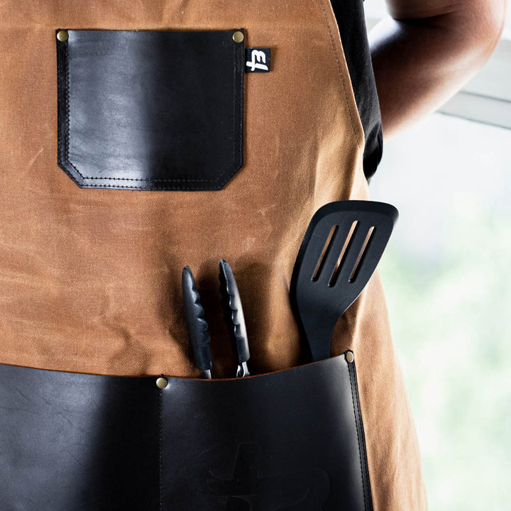 The Grill Master - BBQ Chef Apron | Leather & Waxed Canvas