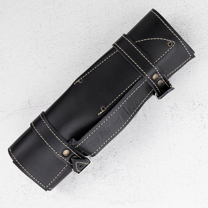 Darkthorn - Damascus 4 Piece Steak Knife Set & Leather Roll