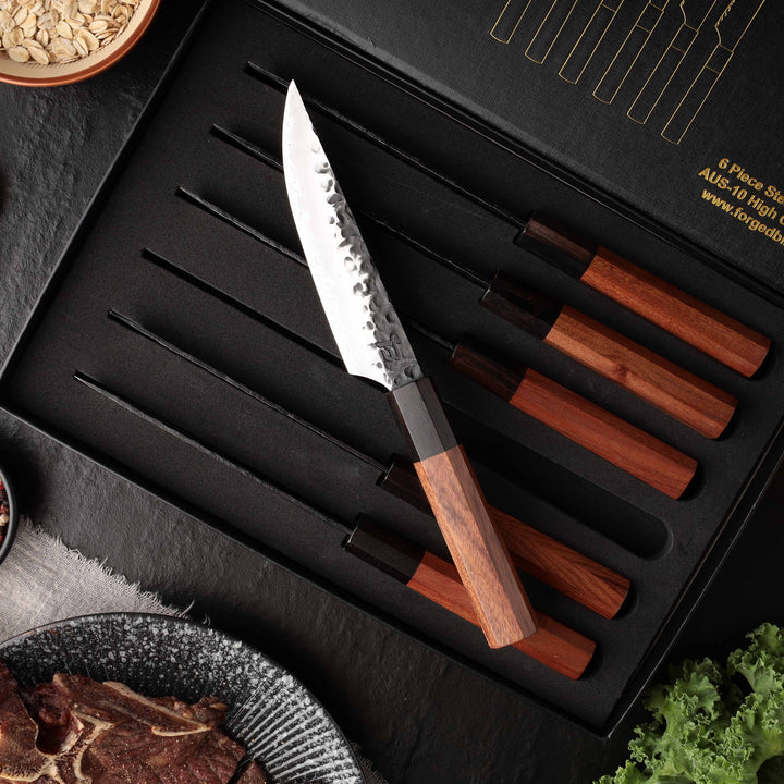 Hanzo - 6 Piece San Mai Steak Knife Set