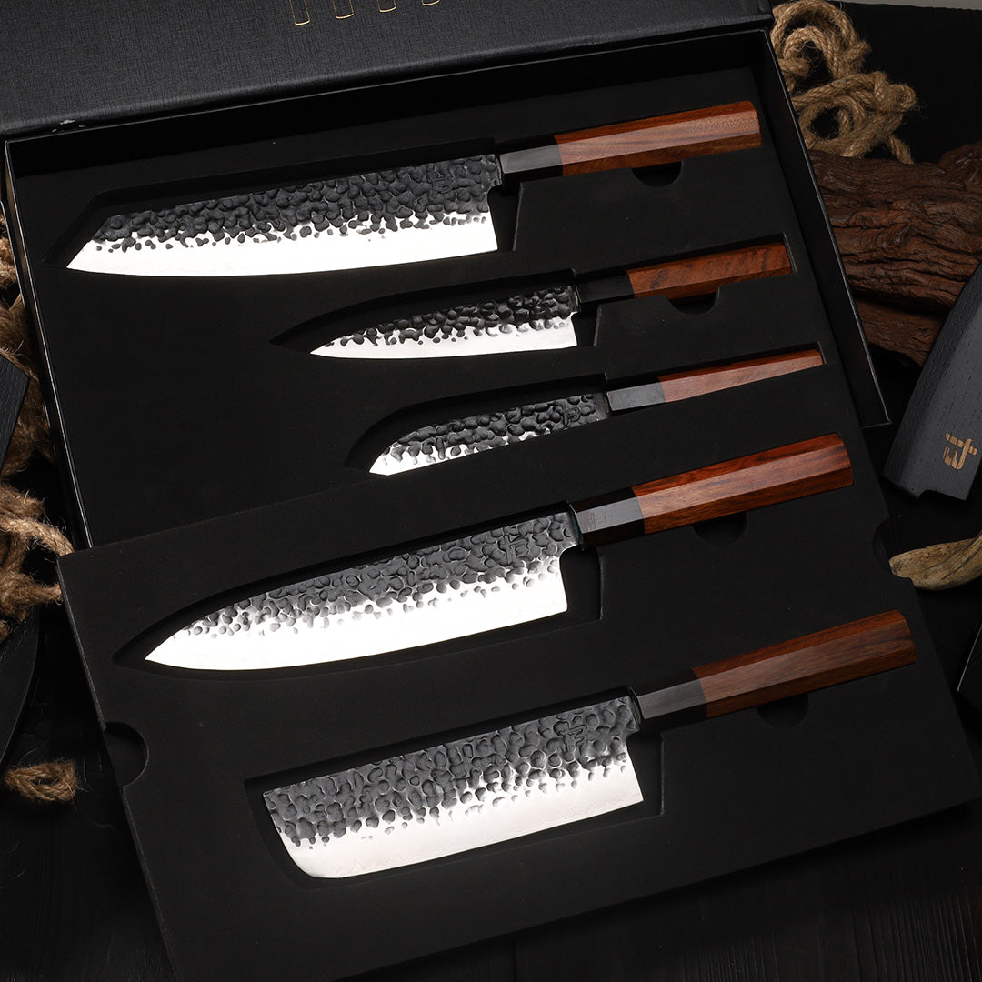 Premium Kitchen Knife Set. Handmade Kitchen Knife Set for Men
