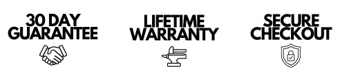 30 Day Guarantee, Lifetime Warranty, Secure Checkout