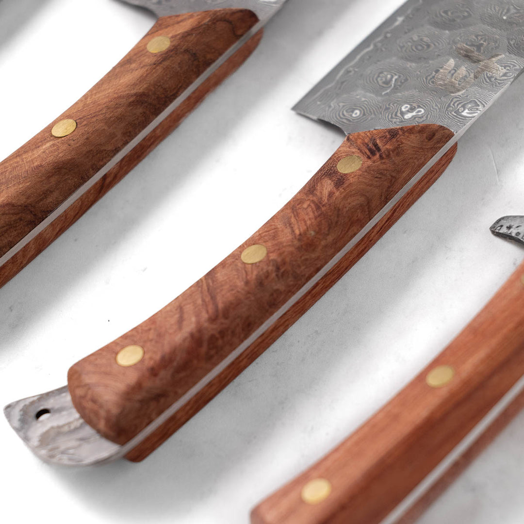 Wildrose Series - Damascus 5 Piece Chef Knife Set