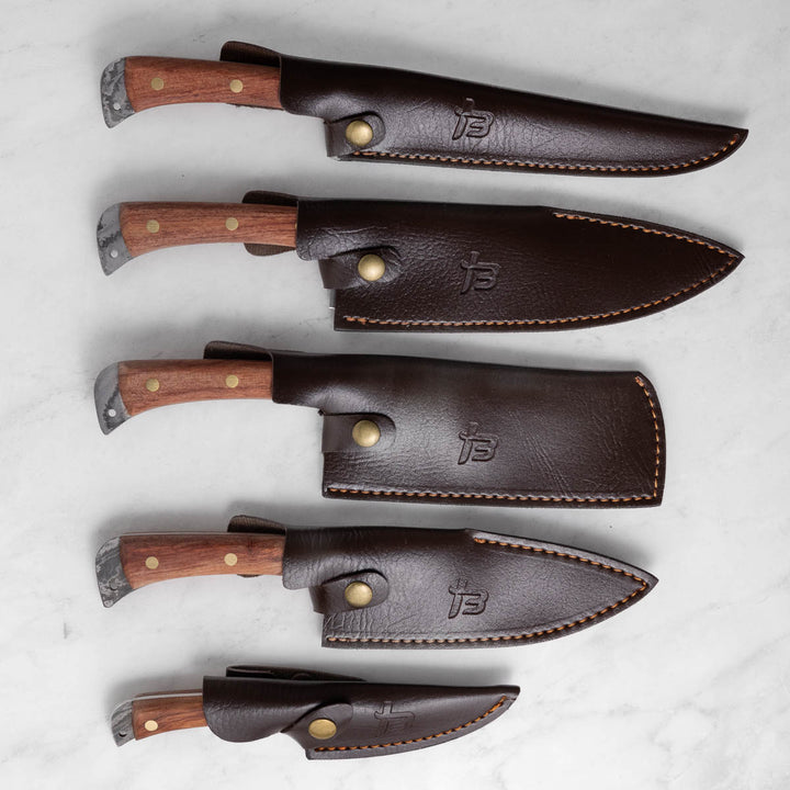 Wildrose Series - Damascus 5 Piece Chef Knife Set