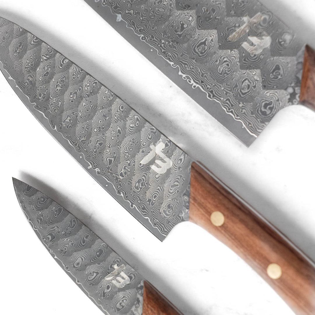 Wildrose Series - Damascus 5 Piece Chef Knife Set