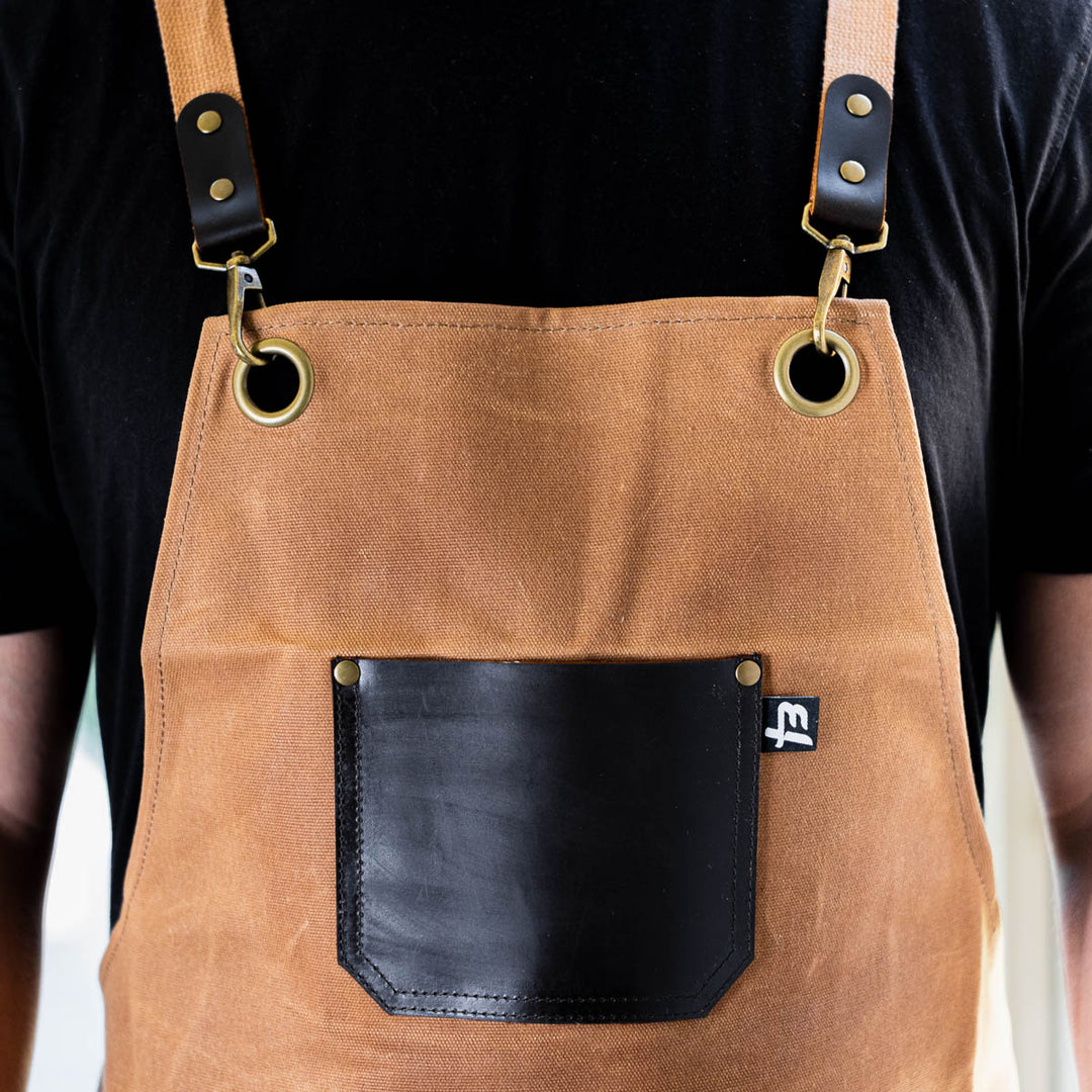 The Grill Master - BBQ Chef Apron | Leather & Waxed Canvas