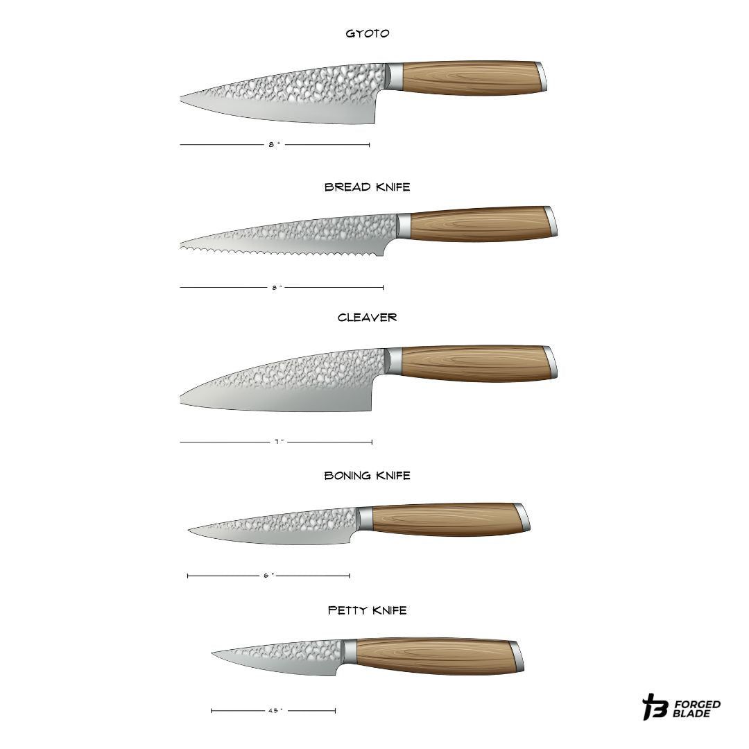 Mirage - 5 Piece Damascus Kitchen Knife Set